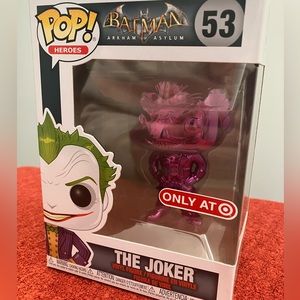 🎉 Batman Arkham Asylum purple chrome Joker Funko Pop! Figure